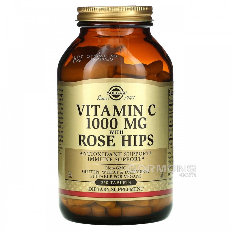 Витамін Ц Solgar Vitamin C W/Rose Hip 1000 mg - 250 cap
