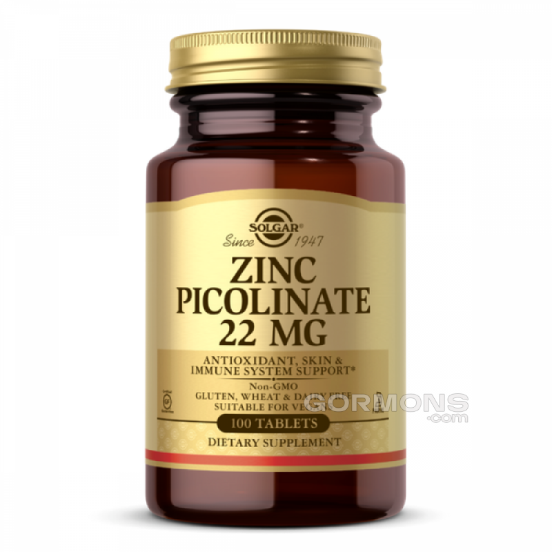 Цинк Solgar Zinc Picolinate 22 mg - 100 tab