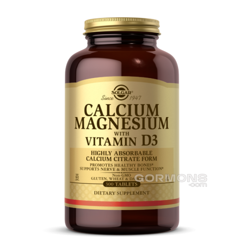 Кальцій, магній, д3 Solgar Calcium Magnesium with Vitamin D3 - 300tab