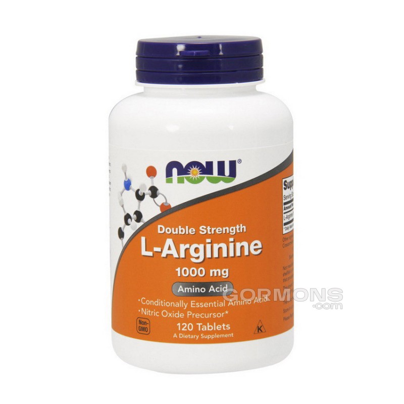 Аргінін NOW Foods L-Arginine 1000mg 120 tab