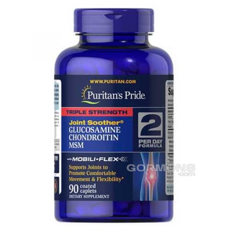 Хондропротектор Puritan's Pride Glucosamine Chondroitin MSM Triple Strength 90tabs