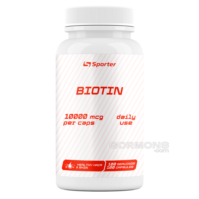 Біотин Sporter Biotin 10000 мкг - 100 капс