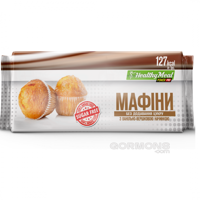 Мафіни Power Pro з вершково молочною начинкою 20 упаковок по 2 шт без цукру