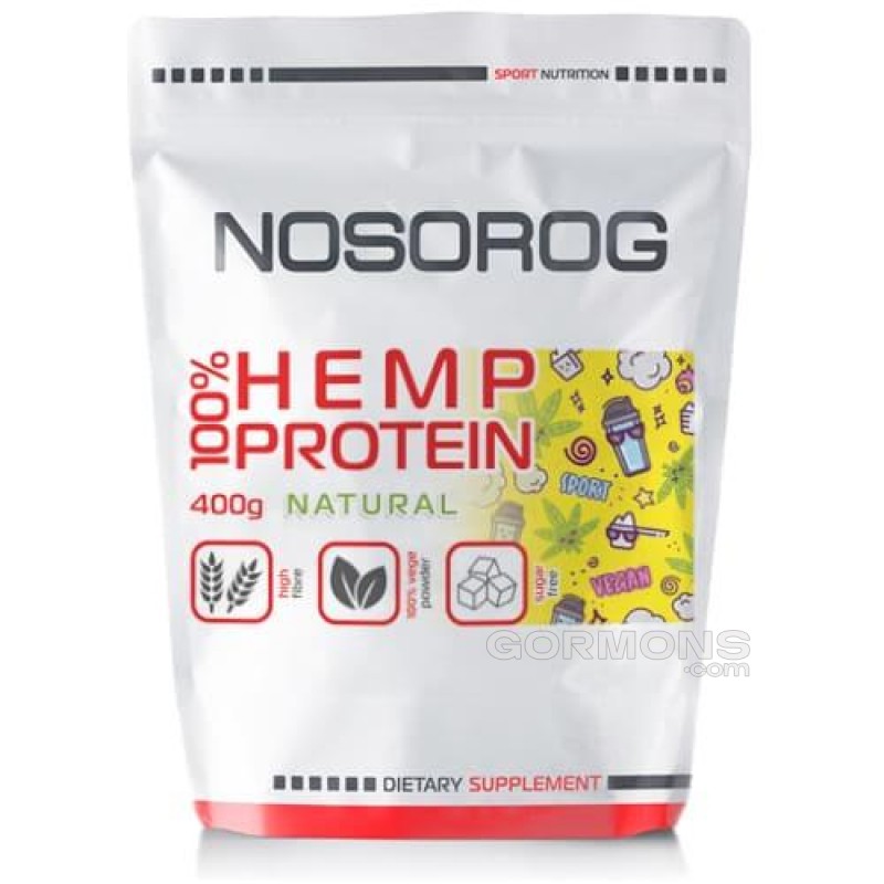 Конопляний протеїн Nosorog Hemp Protein натуральний, 400 грам