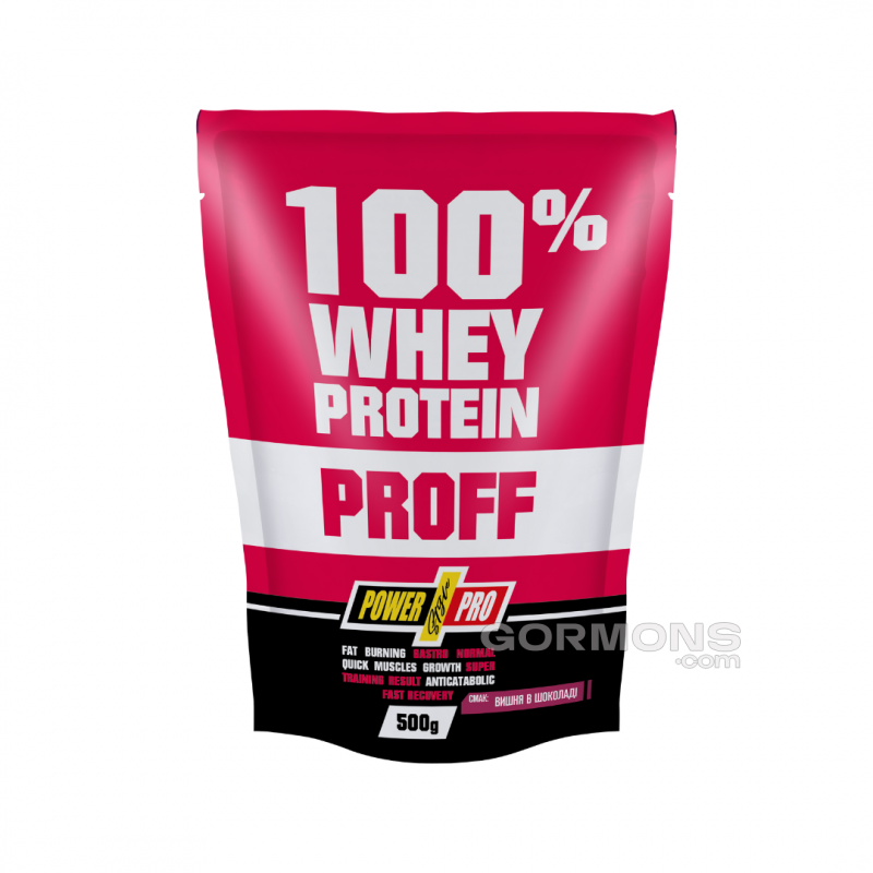 Протеїн Power Pro 100% Whey Protein Proff вишня в шоколаді 500г
