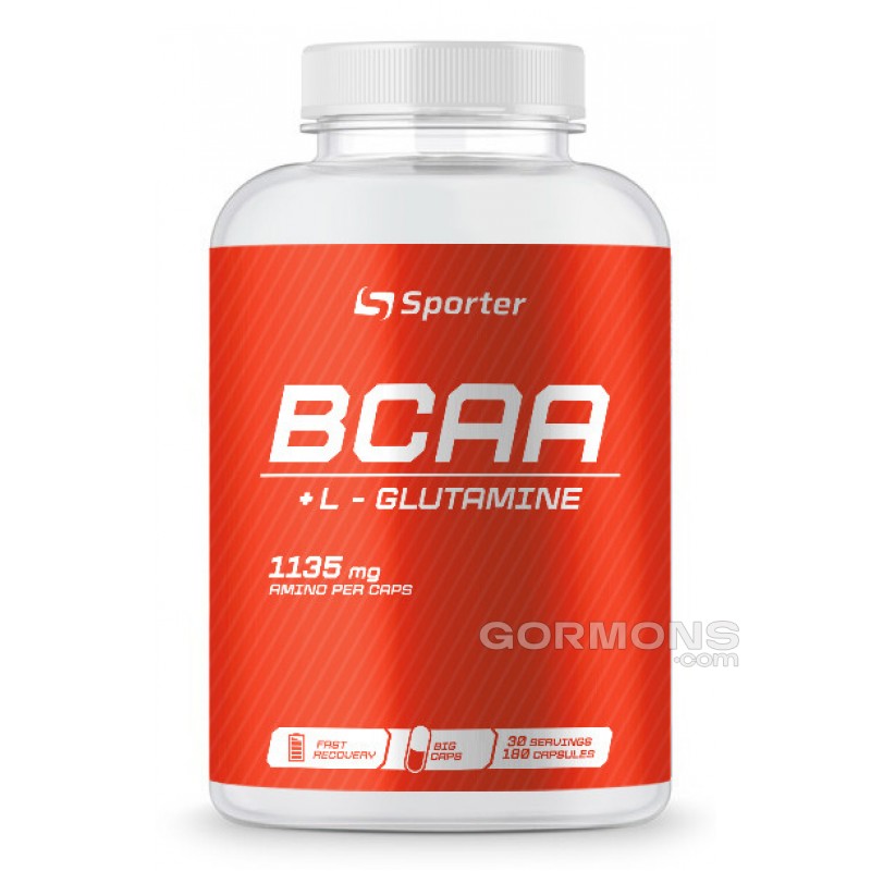 Аминокислота Sporter BCAA + L- glutamine - 180 капс