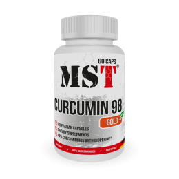 Антиоксидант куркумін з чорним перцем MST Curcumin 98% GOLD 60 caps