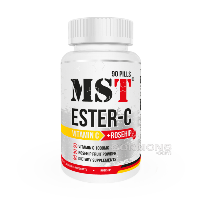Вітамін Ц з Шипшиною MST Vitamin ESTER-C ROSEHIP 90 таблеток