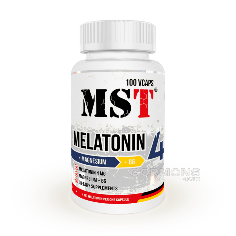 Мелатонін 4 + Магній Б6 MST Melatonine 4 + MAGNESIUM B6 100 капсул