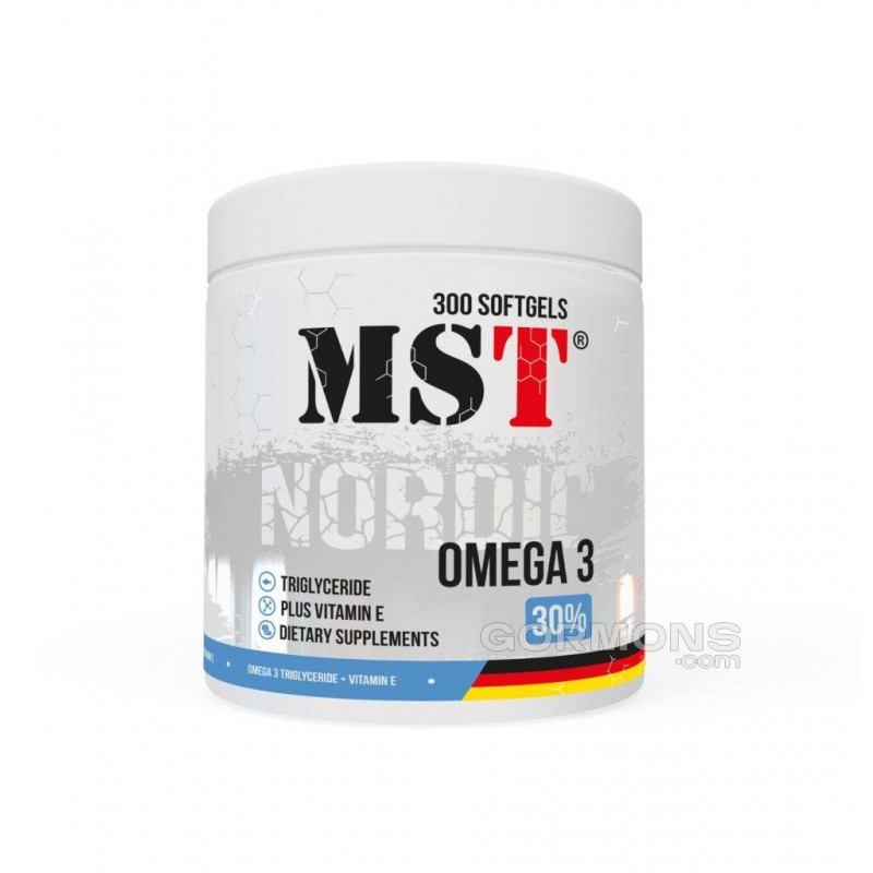 MST Nordic Omega 3 Triglyceride 30% + вітамін Е 300 капсул