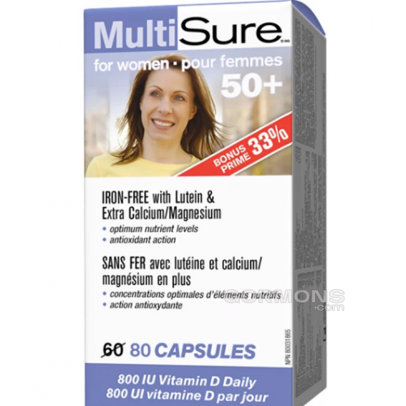Вітаміни для жінок Webber Naturals - Multsure for women 50+ 80 капс