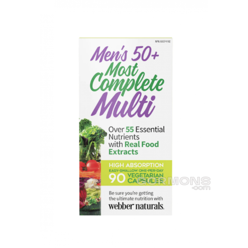 Вітаміни для чоловіків Webber Naturals - Men's 50+ Most Complete Multi 90 капс