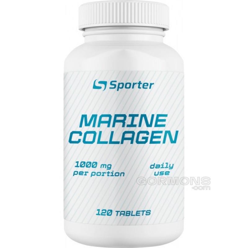 Морський коллаген Sporter Marine Collagen + hyaluronic acid - 120 капс