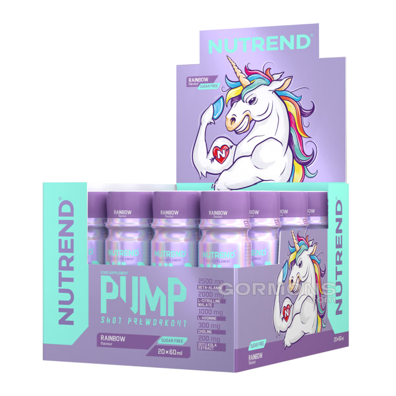 Предтрен без стимуляторів Nutrend Pump Shot 20x60 ml
