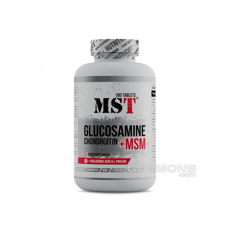 Для суглобів і зв’язок MST Glucosamine Chondroitin MSM + Hyaluronic Acid???? 180 таблеток