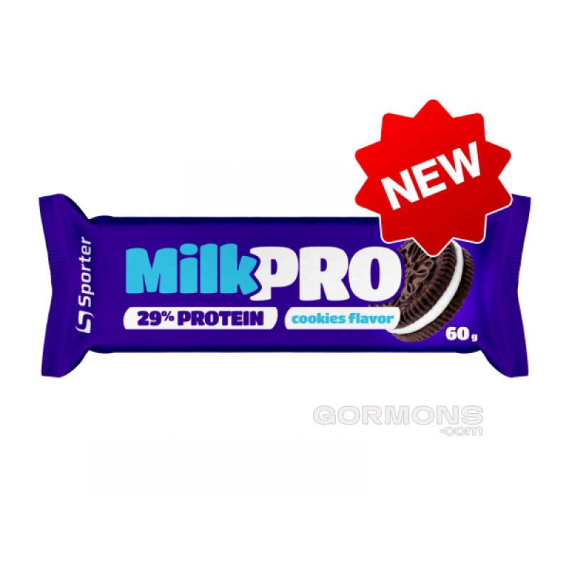 Протеїнові батончики Sporter MILK PRO 29% protein печиво 24х60 г