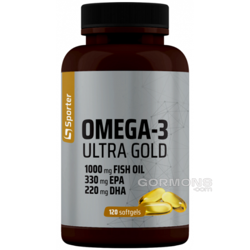 Рыбий жир Sporter Omega 3 Ultra Gold (330 EPA/220 DHA) 1000mg - 120 гелевих капсул