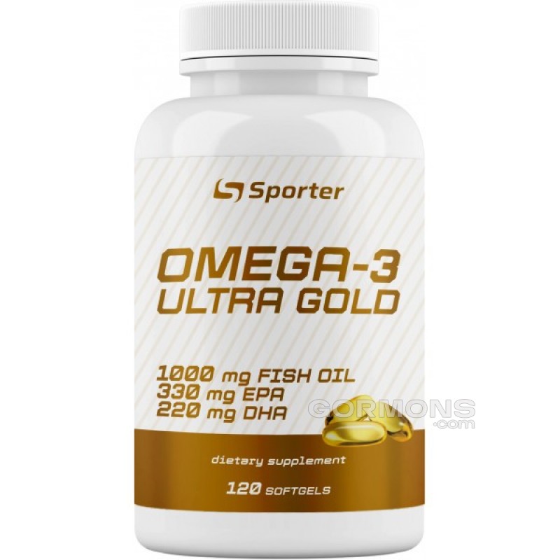 Рыбий жир Sporter Omega 3 Ultra Gold (330 EPA/220 DHA) 1000mg - 120 гелевих капсул