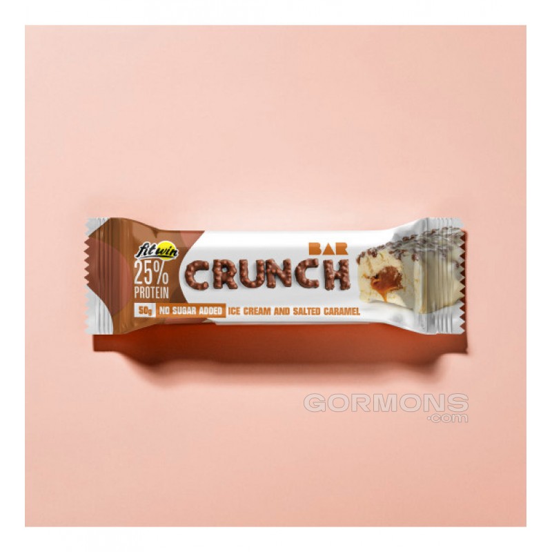Протеїновий батончик FitWin Crunch Bar 25% морозиво - солона карамель 12x50 г