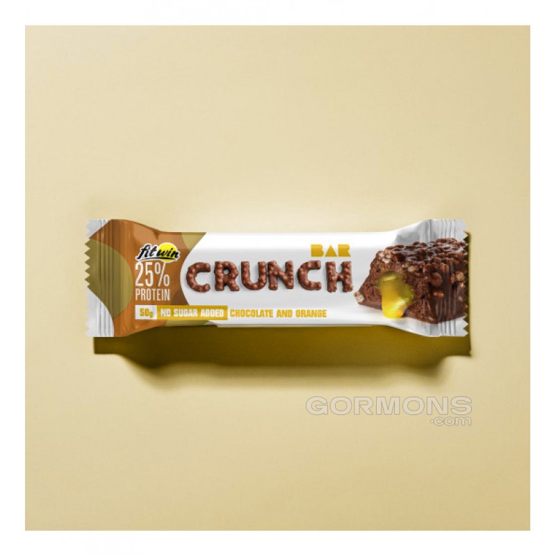 Протеїновий батончик FitWin Crunch Bar 25% шоколад - апельсин 12x50 г