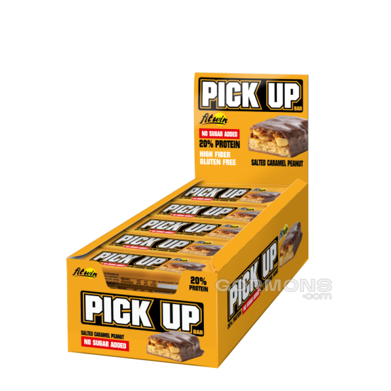 Протеїновий батончик FitWin Pick Up CRISPIES солона карамель і арахіс 24x45g