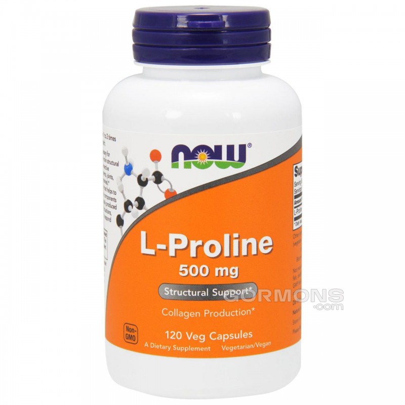 NOW Foods L-Proline 500mg 120 caps NOW Foods L-Proline 500mg 120 caps