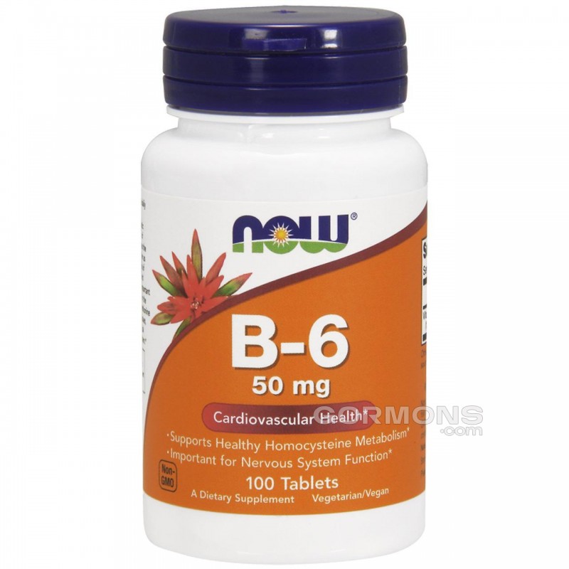 Вітаміни NOW Foods B-6 50mg 100 tabs